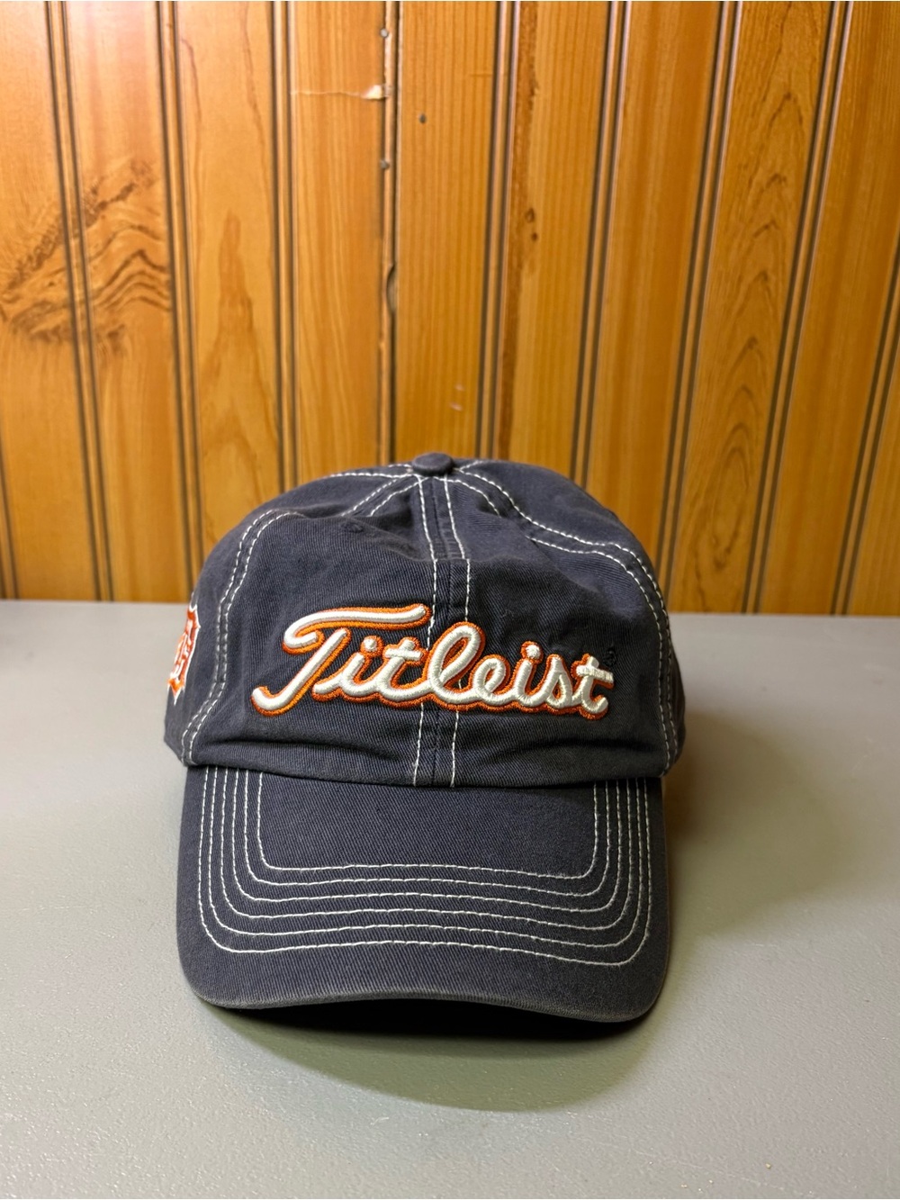 Titleist Detroit tigers  Navy Cap with Orange-Outlined Script